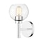 Z-Lite Sutton Wall Sconce, 1-Light, 6 In.W x 7 In.L x 10.25 In.H, Chrome/Clear 7502-1S-CH - alternate 1